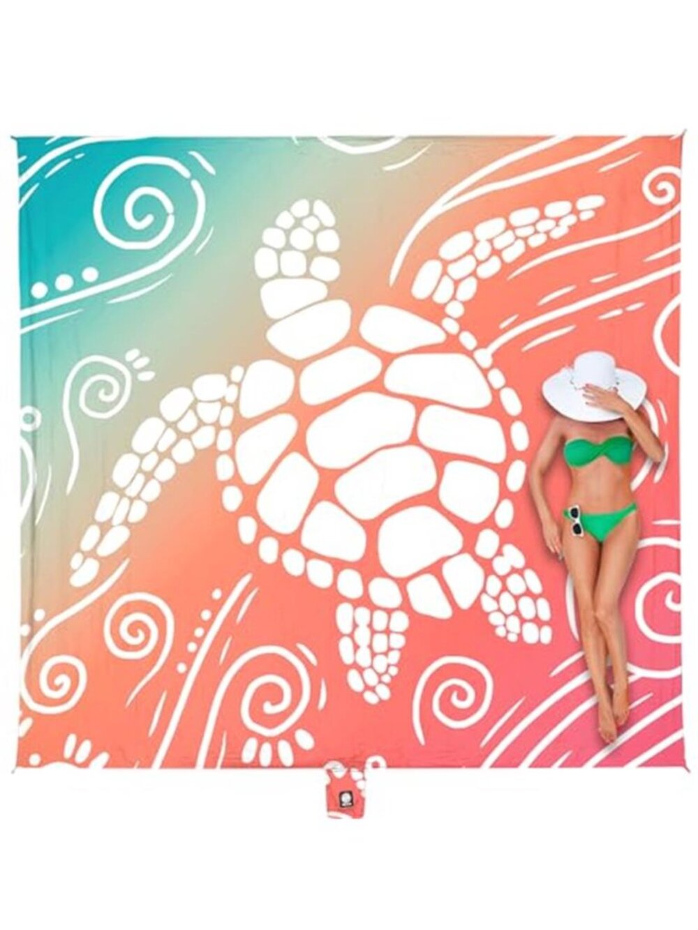 Extra Large Beach Blanket Sandproof Waterproof Picnic Camping Mat Sea Turtle